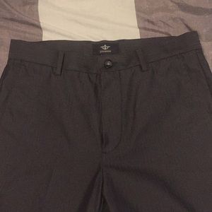 Dockers charcoal, center creased, slim fit 29x30